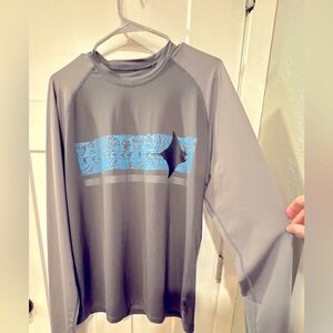 Crazy Shirt Gray Long Sleeve 100% recycled Polyester men’s XXL stingray D1.6